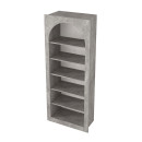 Βιβλιοθήκη Voila Megapap Χρώμα Γκρι Σκυροδέματος 74x35x180εκ.