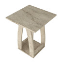 Τραπεζάκι Βοηθητικό - Κομοδίνο Deros Megapap Χρώμα Travertine 45x45x56εκ.