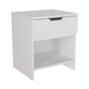 Κομοδίνο Mida Megapap Χρώμα Λευκό 45x40x52εκ.