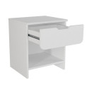 Κομοδίνο Mida Megapap Χρώμα Λευκό 45x40x52εκ.