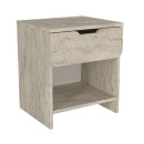 Κομοδίνο Mida Megapap Χρώμα Travertine 45x40x52εκ.
