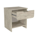Κομοδίνο Mida Megapap Χρώμα Travertine 45x40x52εκ.