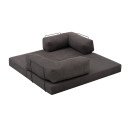 Καναπές - Κρεβάτι Comfort Megapap Τριθέσιος Υφασμάτινος Χρώμα Ανθρακί 190x95x75εκ.