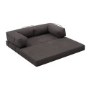 Καναπές - Κρεβάτι Comfort Megapap Τριθέσιος Υφασμάτινος Χρώμα Ανθρακί 190x95x75εκ.