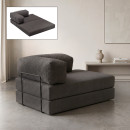 Καναπές - Κρεβάτι Comfort Megapap Διθέσιος Υφασμάτινος Χρώμα Ανθρακί 140x95x75εκ.