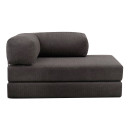 Καναπές - Κρεβάτι Comfort Megapap Διθέσιος Υφασμάτινος Χρώμα Ανθρακί 140x95x75εκ.