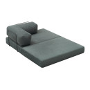 Καναπές - Κρεβάτι Comfort Megapap Διθέσιος Υφασμάτινος Χρώμα Μέντα 140x95x75εκ.