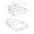 Καναπές - Κρεβάτι Comfort Megapap Διθέσιος Υφασμάτινος Χρώμα Μέντα 140x95x75εκ.