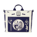 Loungefly Disney: the Nightmare Before Christmas - Jack Skellington & Sally Night sky Convertible Backpack & Tote bag (Wdtb3488)