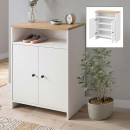 Παπουτσοθήκη - Ντουλάπι Efsun Megapap Χρώμα Λευκό - Sapphire oak 62x35x86εκ.