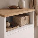Παπουτσοθήκη - Ντουλάπι Talsa Megapap Χρώμα Λευκό - Sapphire oak 50x35,3x86εκ.