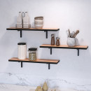Ραφιέρα Τοίχου Versa Megapap 3 Τεμαχίων Χρώμα Pine oak 80x19x17εκ.