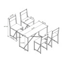 Σετ Τραπεζαρία 5τμχ Maysa Megapap Χρώμα Pine oak 120x52,7x71,8εκ.