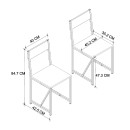 Καρέκλα Τραπεζαρίας Maysa Megapap Χρώμα Μαύρο - Pine oak 40,2x42,5x84,7εκ.