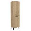 Ντουλάπι με Καλάθι Απλύτων Singa Megapap Χρώμα Sepet oak 45x40x180εκ.