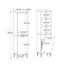 Ντουλάπι με Καλάθι Απλύτων Singa Megapap Χρώμα Sepet oak 45x40x180εκ.