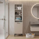 Ντουλάπι με Καλάθι Απλύτων Singa Megapap Χρώμα Sandstone 45x40x180εκ.