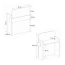 Γραφείο Υποδοχής - Reception Telmos Megapap με led Χρώμα Λευκό - Sapphire oak 90x43,6x119,2εκ.