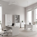 Γραφείο Επαγγελματικό Venturo Megapap Χρώμα Λευκό 120x80x75εκ.