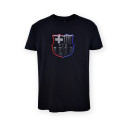 Fc Barcelona Official t-Shirt – Black 'eblack' Crest Print – Size l (5001ceb)