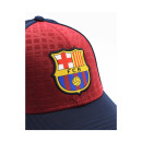 Fc Barcelona Official cap – Navy & Garnet 'eix' Textured – Size Adult (5001gexcn)