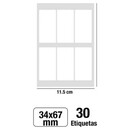 Αυτοκόλλητες Ετικέτες MP 34x67mm 30 Ετικέτες PN151-27