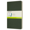 Moleskine Plain Cahier L Myrtle Green set 3pcs