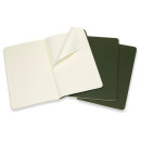 Moleskine Plain Cahier L Myrtle Green set 3pcs