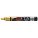 Μαρκαδόρος Υγρής Κιμωλίας Uni Chalk Marker PWE-5M Gold