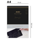 Μπλοκ Σχεδίου Black Paper Block Artix Α4 200gr 40 Φύλλα PB1024