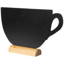 Μαυροπίνακας Επιτραπέζιος Securit Διπλής Όψης με Ξύλινη Βάση Κούπα FBT-CUP