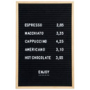 Κορνίζα Επιτοίχια Ξύλινη Securit Με Τσόχινη Επιφάνεια Για Στήριξη Γραμμάτων Συμβόλων Αριθμών WLB-TE-40-60