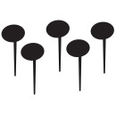 Πινακάκια Μαυροπίνακα Securit Καρφωτά Διπλής Όψης Στρογγυλά Σετ 5 τεμαχίων TAG-BUBBLE-5