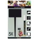 Πινακάκια Μαυροπίνακα Securit Καρφωτά Διπλής Όψης Ορθογώνια Σετ 5 τεμαχίων TAG-RECTANGLE-5