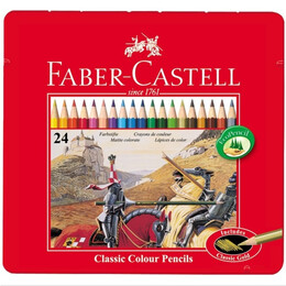 Ξυλομπογιές Faber Castell "Metal" 24 τμχ
