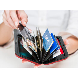 Ogon Πορτοφόλι & Θήκη Καρτών / Quilted Button Κόκκινο