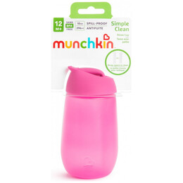 Κύπελλο με καλαμάκι Simple Clean Straw Cup Munchkin 296ml Ροζ 12m+ 90019