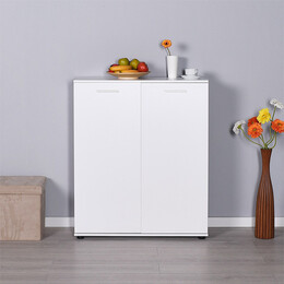 Ντουλάπι - Παπουτσοθήκη 24 Ζευγών Ultra Megapap Δίφυλλο σε Χρώμα Λευκό 91x35x108εκ.