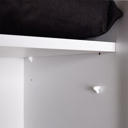 Ντουλάπα Ρούχων Base Megapap Τετράφυλλη σε Χρώμα Λευκό - Sonoma 137x52x198εκ.