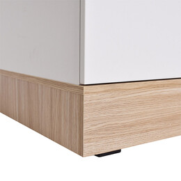 Ντουλάπα Ρούχων Base Megapap Τετράφυλλη σε Χρώμα Λευκό - Sonoma 137x52x198εκ.