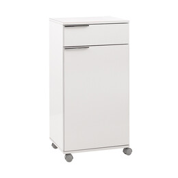 Ντουλάπι Diamond Megapap Τροχήλατο σε Χρώμα Λευκό 50x40x100εκ.