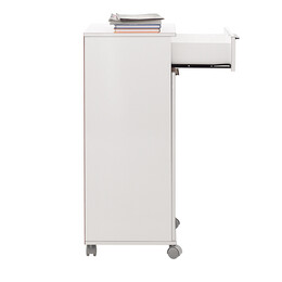 Ντουλάπι Diamond Megapap Τροχήλατο σε Χρώμα Λευκό 50x40x100εκ.