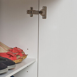 Ντουλάπι Diamond Megapap Τροχήλατο σε Χρώμα Λευκό 50x40x100εκ.