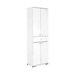 Ντουλάπα Ρούχων Diamond Megapap Δίφυλλη σε Χρώμα Λευκό 60x38x187εκ.
