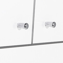 Ντουλάπα Ρούχων Diamond Megapap Δίφυλλη σε Χρώμα Λευκό 60x38x187εκ.