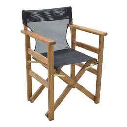 Διάτρητο Πανί Επαγγελματικό για Πολυθρόνα Σκηνοθέτη Χρώματος Μαύρο Megapap