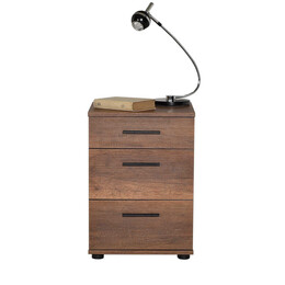 Κομοδίνο - Συρταριέρα Trendline Megapap Χρώμα Καρυδί 40x39x57εκ.