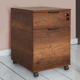 Συρταριέρα Γραφείου rio Megapap Τροχήλατη Χρώμα Καρυδί 41x45x61 εκ.