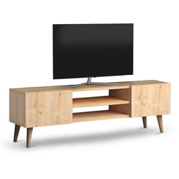 Έπιπλο Τηλεόρασης Etna Megapap από Μελαμίνη Χρώμα oak 120x30x40εκ.