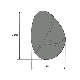 Καθρέφτης Τοίχου Leon Megapap Χρώμα Γκρι 73x49x2,2εκ.